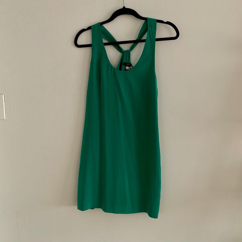 J. Crew Emerald Green Silk Dress
